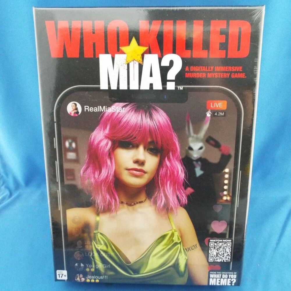 Who Killed Mia A Digitally Immersive Murder Mystery Adult Crime Board Game Clue